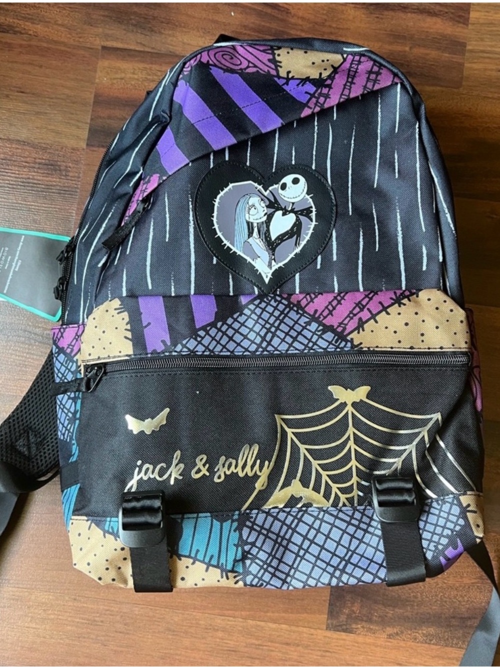 Disney’s The Nightmare Before Christmas - Jack & Sally Patchwork Backpack NWT